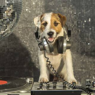 DJ dog wallpaper