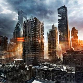 Ruined city wallpaper