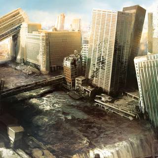 Ruined city wallpaper