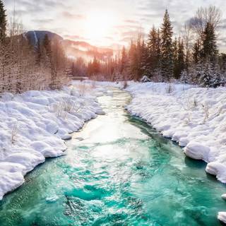 Winter landscape mobile wallpaper