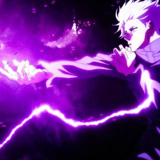 Purple computer anime wallpaper