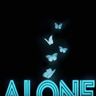 Alone text wallpaper