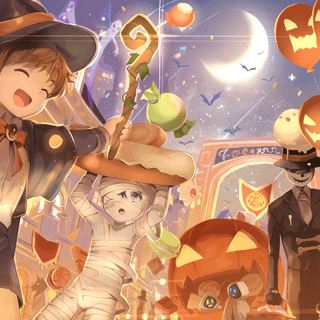 Aesthetic Halloween anime laptop wallpaper