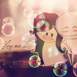 Cartoon hug wallpaper