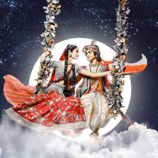 Cute Radha Krishna wallpaper