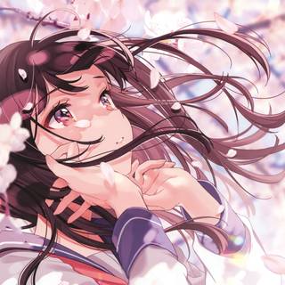 Anime girl profile wallpaper