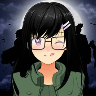 Anime girl profile wallpaper