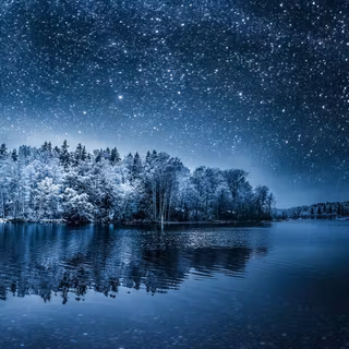 iPhone winter night wallpaper