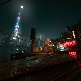 Cyberpunk night city wallpaper