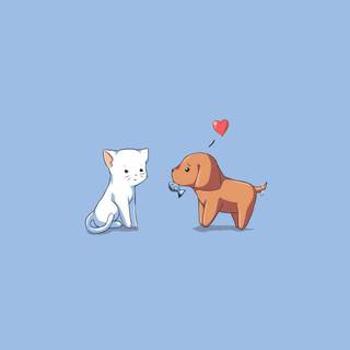 Cute cartoon puppy wallpaper