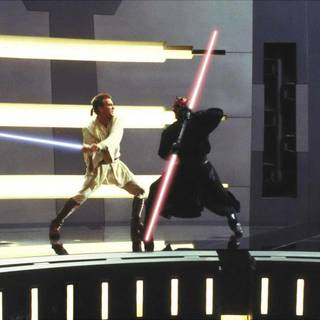 Obi Wan Kenobi vs Darth Maul computer wallpaper