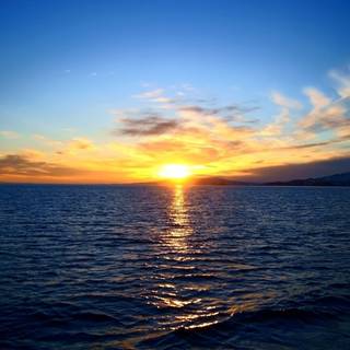 Water and sunset wallpaper