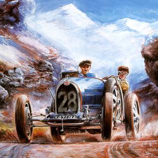 Car painting wallpaper