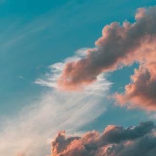 Orange clouds wallpaper