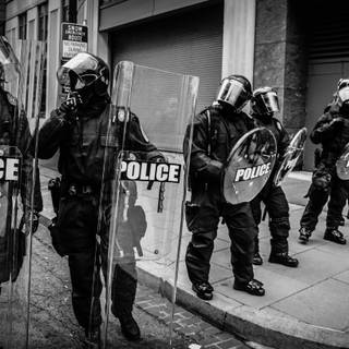 Police riot shield wallpaper
