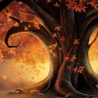 Autumn sci fi wallpaper