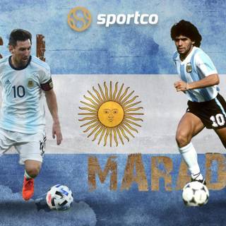 Maradona Messi wallpaper