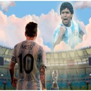Maradona Messi wallpaper