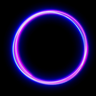 Colorful neon light circles wallpaper