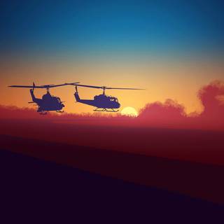 Military choppers wallpaper