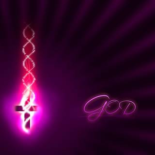 Neon cross wallpaper