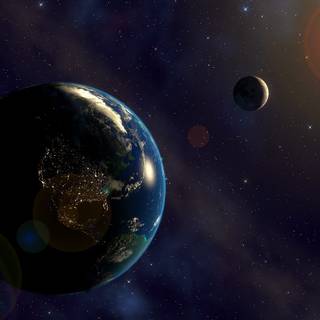 Sun and Earth wallpaper