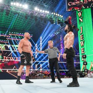 Roman Reigns vs Brock Lesnar wallpaper