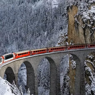 Winter railway wallpaper