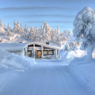 Cozy winter aesthetic laptop wallpaper