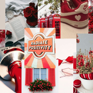 Aesthetic Christmas collage desktop wallpaper