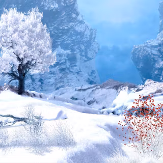 Cute winter art wallpaper