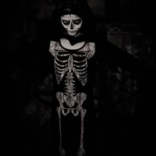 Black skeleton wallpaper