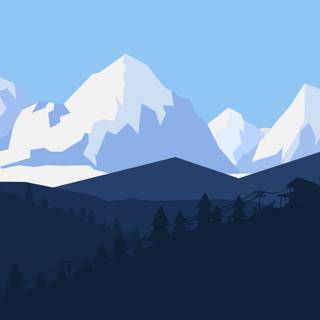 Dark winter minimal wallpaper