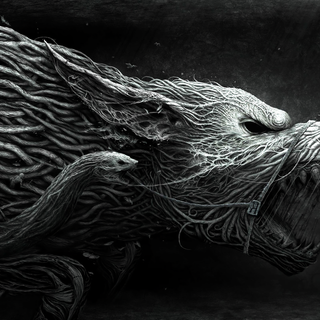 Creepy wolf wallpaper