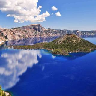 Crater Lake winter wallpaper