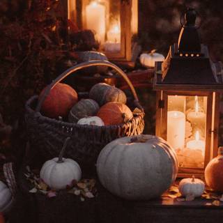 Autumn candles 1920x1080 wallpaper