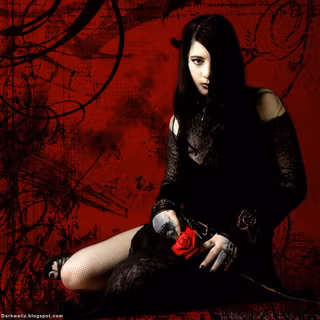 Black goth girl wallpaper