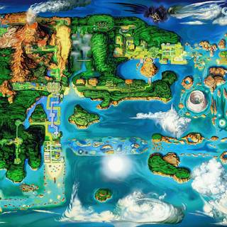 Pokémon map wallpaper