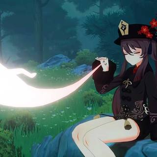 Hu Tao desktop wallpaper