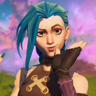Arcane Jinx Fortnite wallpaper