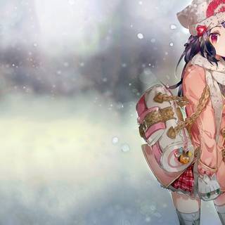 Red winter anime wallpaper