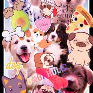 Puppy collages wallpaper