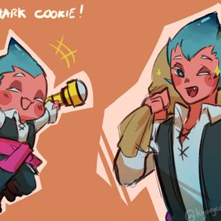 Sorbet Shark Cookie wallpaper