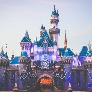 Disney winter castle wallpaper