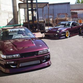 Tandem drifting wallpaper