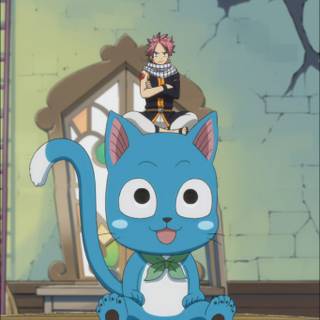 Natsu and Happy wallpaper