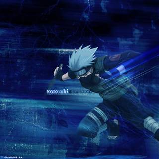 Kakashi blue wallpaper