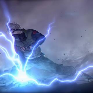 Kakashi blue wallpaper