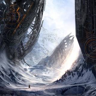 Sci fi landscape wallpaper