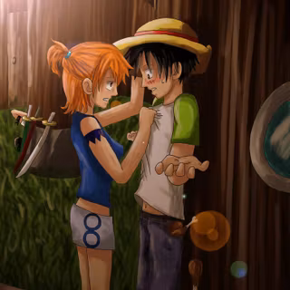 Luffy x Nami wallpaper